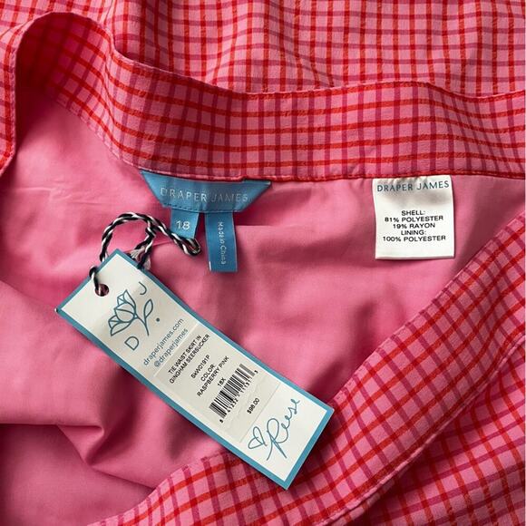 Draper James The Waist Wrap Skirt In Gingham Seersucker - Picture 3 of 6